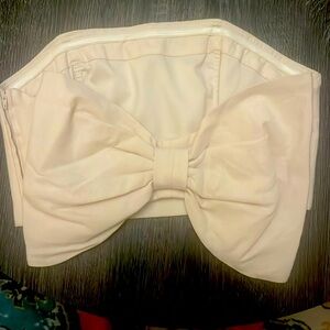 Anthropologie bow crop top